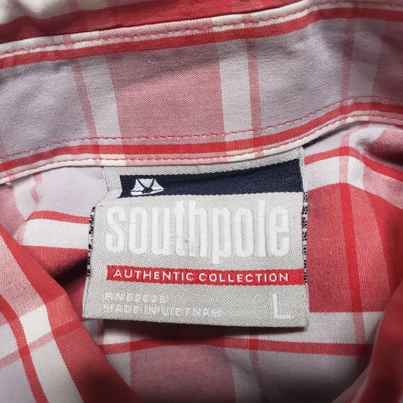 Southpole Long Sleeve Button Down Shirt Size L - Picture 11 of 13